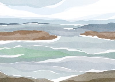 Abstract Ocean Layers by Nikita Jariwala