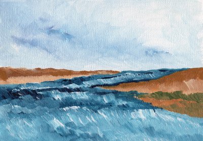 Flowing River Landscape by Nikita Jariwala