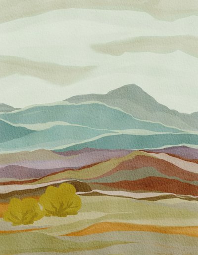 Layered Mountain Landscape by Nikita Jariwala
