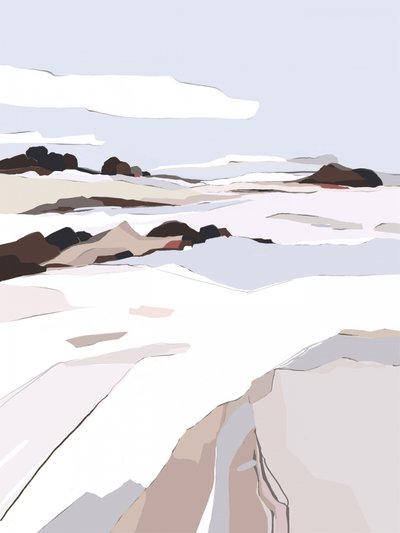 Minimalist Winter Mountains by Nikita Jariwala