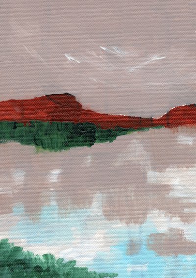 Red Mountain Reflection by Nikita Jariwala
