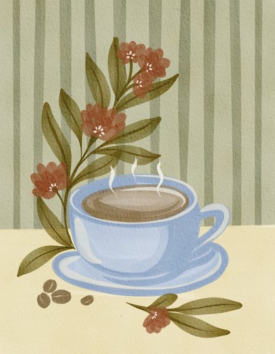 Steaming Coffee Bloom by Nikita Jariwala