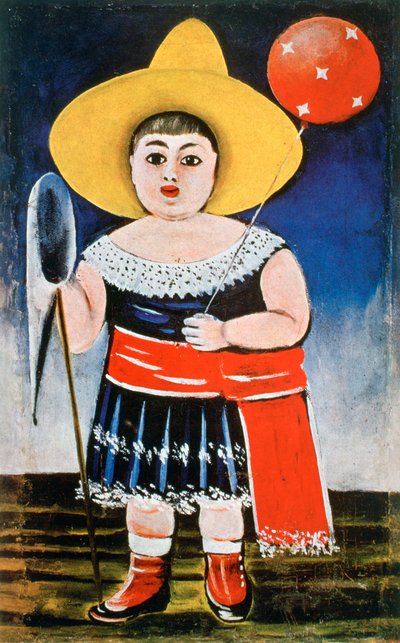 Little Girl with a Patterned Balloon, c1885-1918 by Niko Pirosmanishvili