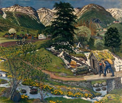 Kvennagong and Jolster Yard by Nikolai Astrup