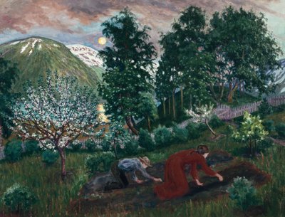 Spring Night in the Garden, c. 1908 by Nikolai Astrup