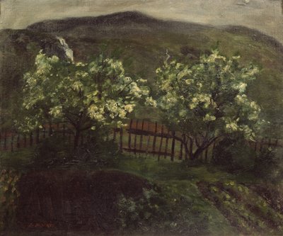 Spring rain and cherry by Nikolai Astrup