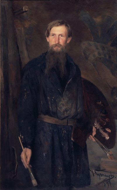 Portrait of the Artist Viktor Vasnetsov by Nikolai Dmitrievich Kuznetsov