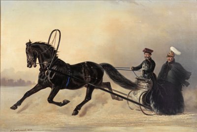 Emperor Nicholas I on a Winter Outing by Nikolai Egorevich Sverchkov
