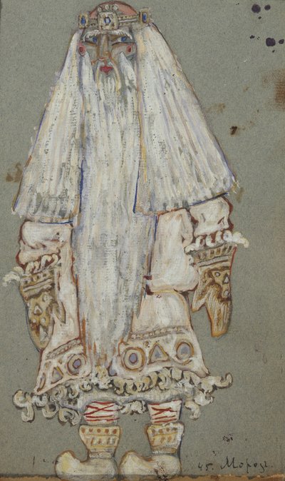 Ded Moroz. Costume Design for the Theatre Play Snow Maiden by A. Ostrovsky, 1912 by Nikolai Konstantinowitsch Roerich