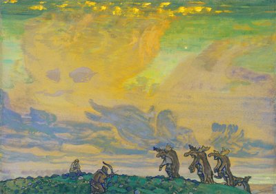 The Great Sacrifice. Stage Design for the Ballet The Rite of Spring by I. Stravinsky by Nikolai Konstantinowitsch Roerich