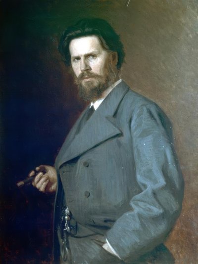 Portrait of I. Kramskoy by Nikolai Yaroshenko