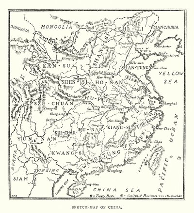 China: Sketch-map of China by Norman Hardy