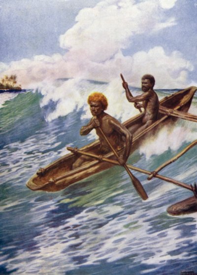 Passing the Reef, Aoba, New Hebrides by Norman Hardy