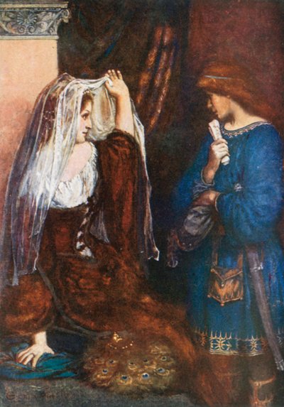 Olivia, "But We Will Draw the Curtain and Show You the Picture". The Twelfth Night – Act I, Scene 5 by Norman Mills (after) Price