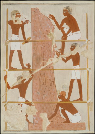 Sculptors at Work, Tomb of Rekhmire by Norman de Garis Davies