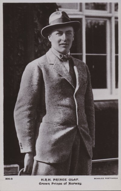 Prince Olaf, Crown Prince of Norway, Later King Olav V by Norwegian Photographer