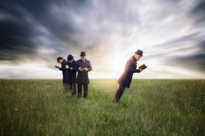 Surreal Reading Men by Nuno Araujo