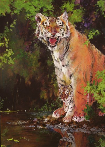 Mother and Baby II (Tigers) by Odile Kidd