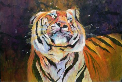 Tiger (Shaking Head) by Odile Kidd