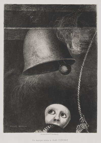To Edgar Poe (A Mask Sounds the Death Knell) by Odilon Redon