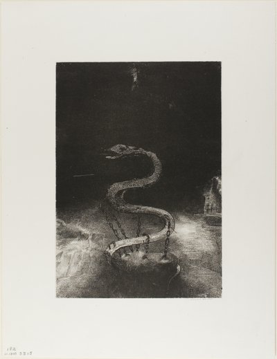 And Bound Him a Thousand Years, plate 8 of 12 by Odilon Redon