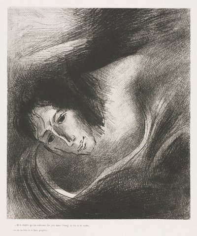 And the Devil That Deceived Them was Cast into the Lake of Fire and Brimstone, Where the Beast and the False Prophet Are by Odilon Redon
