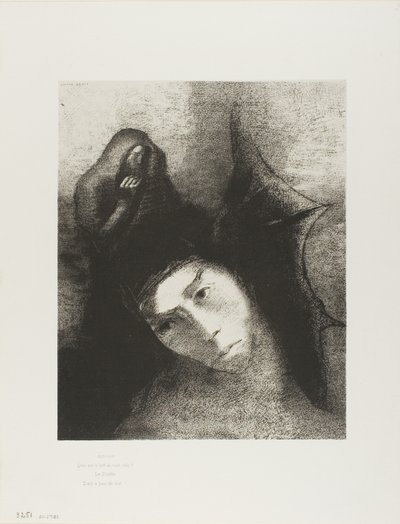 Anthony: "What is the object of all this?" The Devil: "There is no object!" (plate 18 of 24) by Odilon Redon