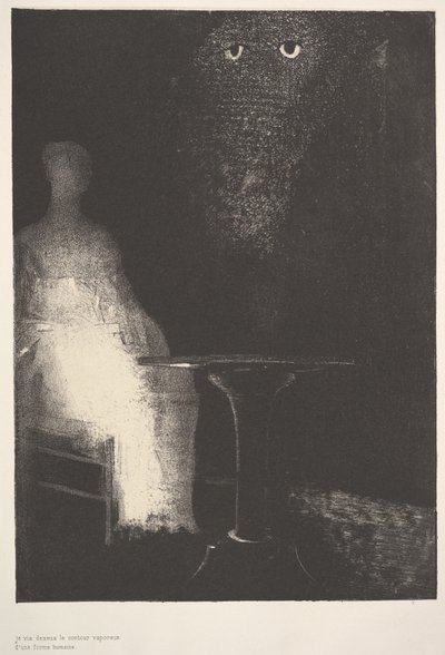 Below, I Saw the Vaporous Contours of a Human Form by Odilon Redon
