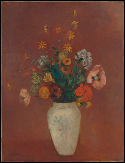Bouquet in a Chinese Vase by Odilon Redon