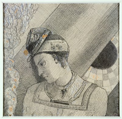 Bust of Woman with Head Tilted to the Left by Odilon Redon