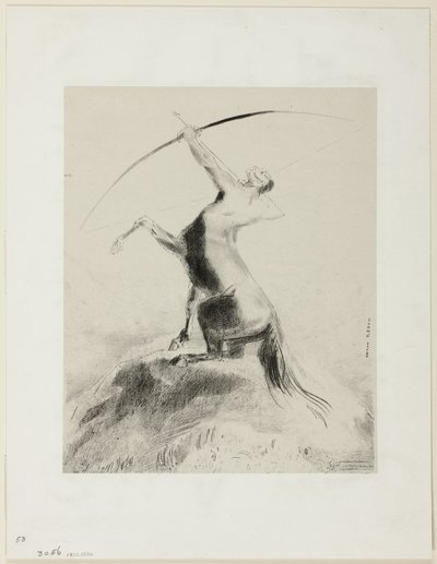 Centaur Aiming at the Clouds by Odilon Redon