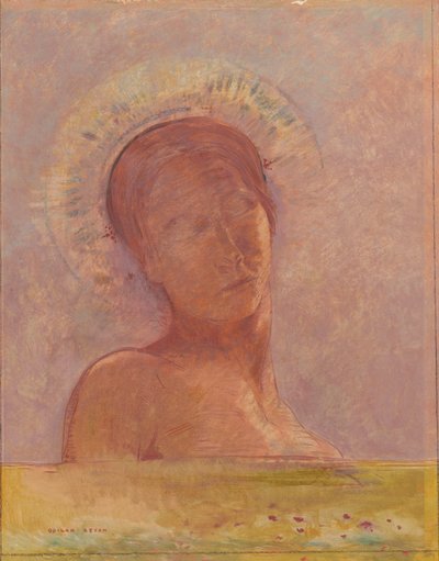 Closed Eyes by Odilon Redon