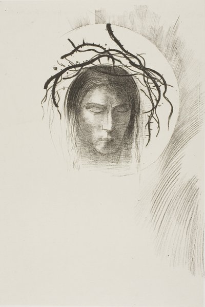 Day Appears at Last,...and in the Very Disk of the Sun Shines the Face of Jesus Christ, Plate 24 of 24 by Odilon Redon