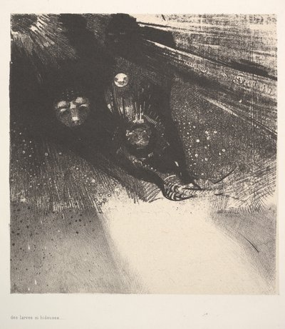 Hideous Larvae by Odilon Redon