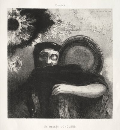 Homage to Goya: A Strange Juggler, 1885 by Odilon Redon