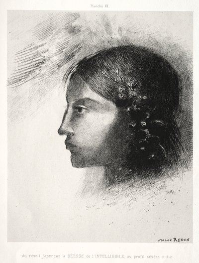 Homage to Goya: Upon Awakening I Saw the Goddess of the Intelligible by Odilon Redon