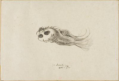 Menu of a Dinner for French Lithographers, April 1, 1887 by Odilon Redon
