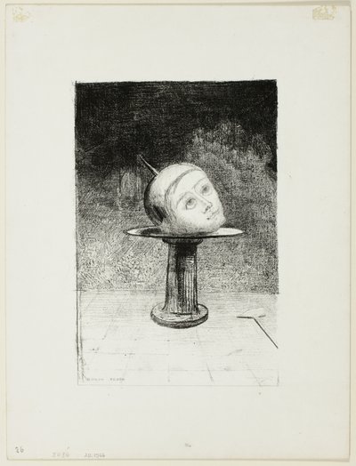On the Dish, plate ten from In Dreams by Odilon Redon