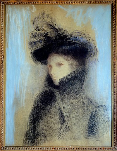 Portrait of the ceramist Marie Botkin by Odilon Redon