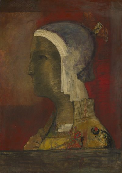 Symbolic Head, c.1890 by Odilon Redon