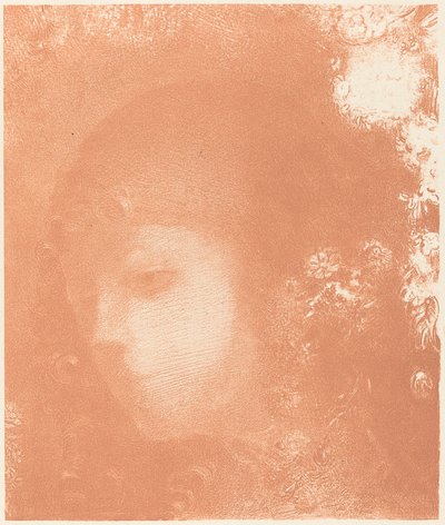 Head of a Child with Flowers by Odilon Redon