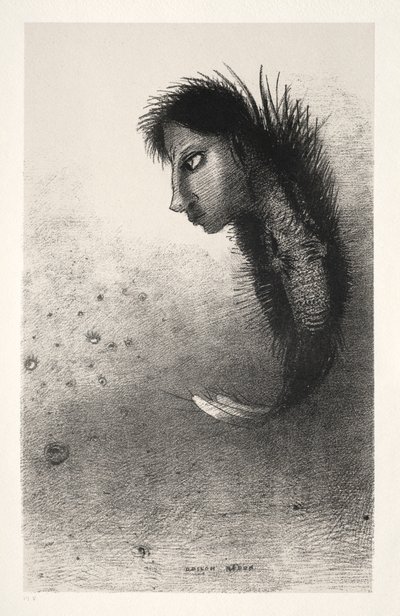 The Temptation of Saint Anthony First Series: Then There Appears a Singular Being... by Odilon Redon