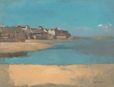 Village by the Sea in Brittany, c.1880 by Odilon Redon