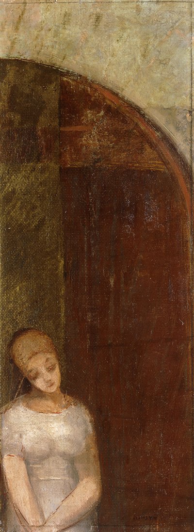 Young Woman Beneath an Arch, c.1886 by Odilon Redon