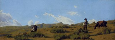 Grazing on the Heights by Odoardo Borrani
