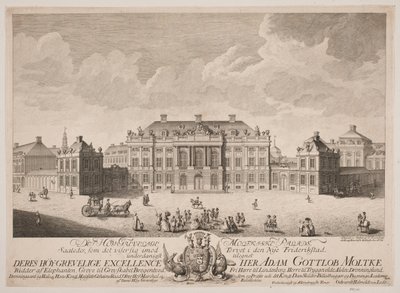 The Moltke Palace at Amalienborg Square by Odvardt Helmoldt de Lode