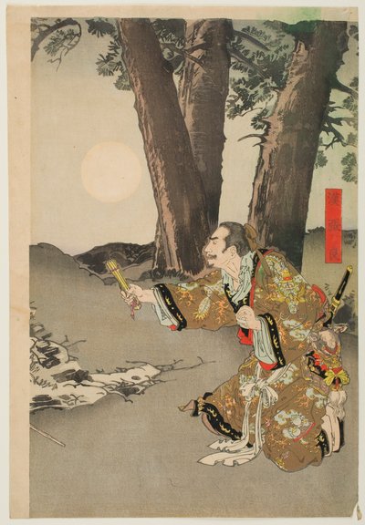 Zhang Liang Receiving the Treatise on War, from the series “Military Tales of the Han and Chu” by Ogata Gekko