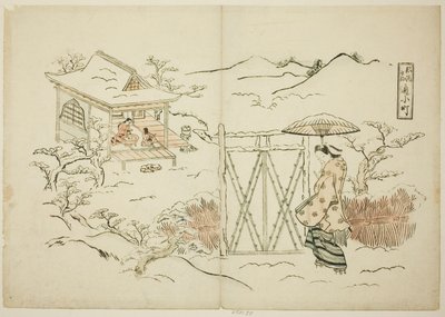 A Modern Version of Shosho Visiting Komachi by Okumura Masanobu