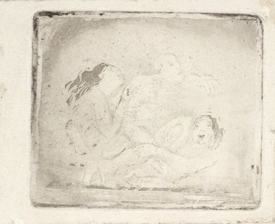 Two Women Fighting Over a Man by Oluf Hartmann