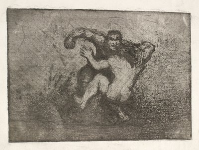 Two Men Fighting by Oluf Hartmann